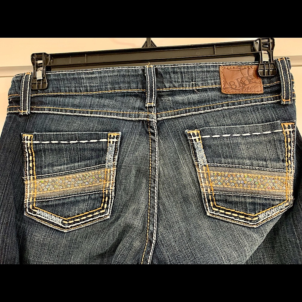 BKE Denim Stella Women’s Bootcut Jeans with Sequins Size 28X35.5”